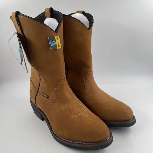 NIB! Dan Post Men’s Albuquerque Waterproof Brown Western Work Boots Soft Toe- 11 - Picture 15 of 15